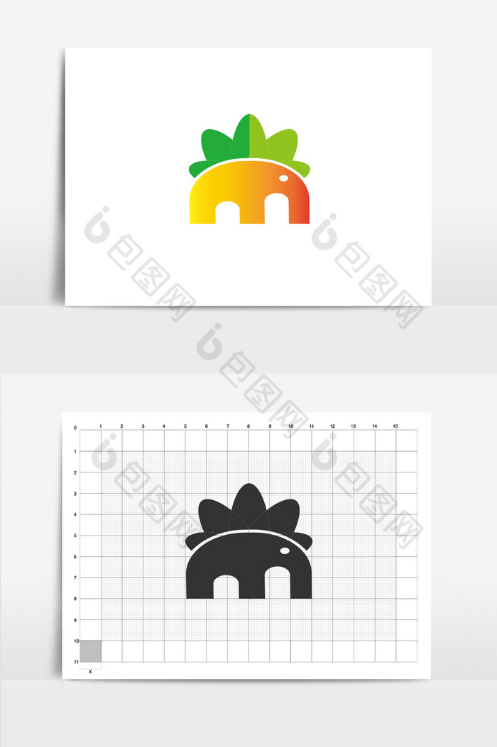多彩m字母形logo图片图片