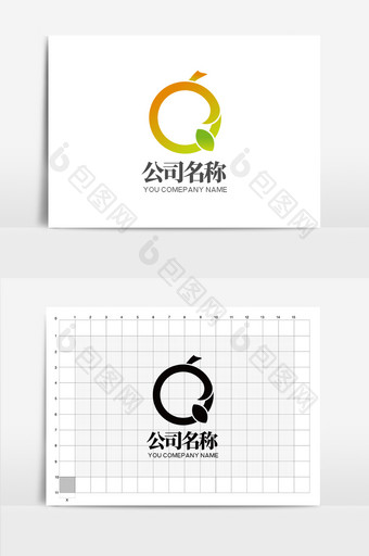 时尚大气清新水果Q字母logo商务通用图片