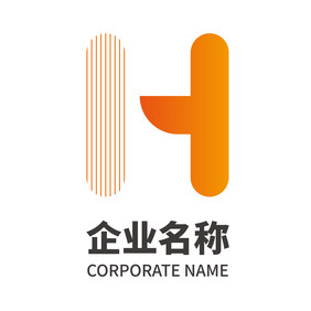 字母H形状纯字母单字母logo