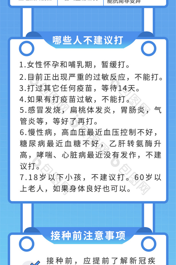 新冠疫苗接种须知H5长图海报