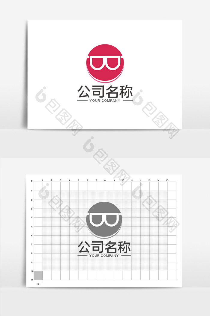 宣传活动字母B标志电影眼镜logo