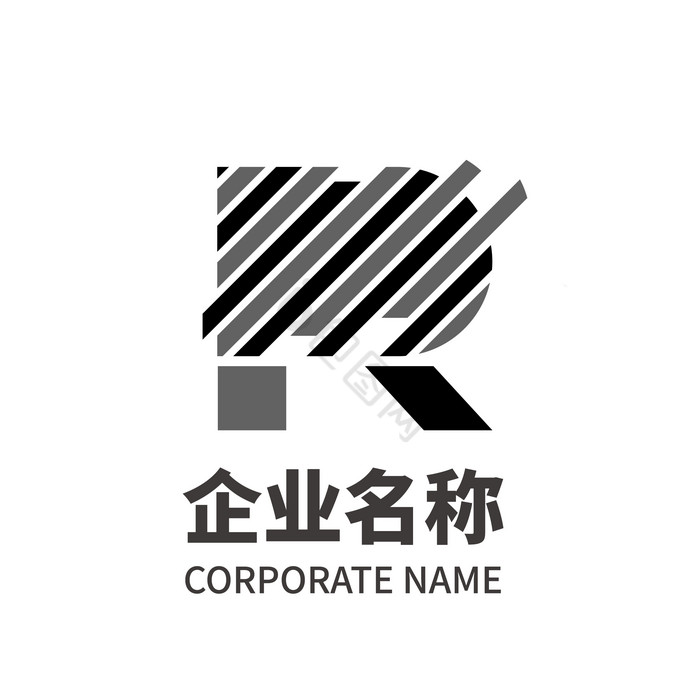 字母R形状纯字母单字母r图形logo图片