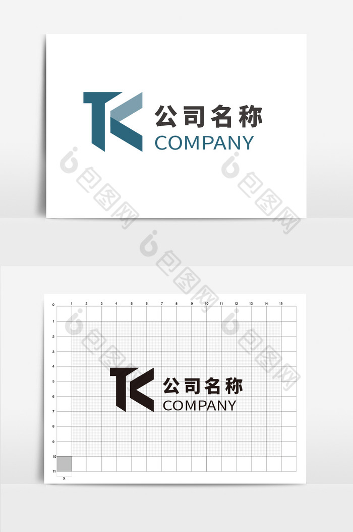 折纸火炬字母K字母logo图片图片