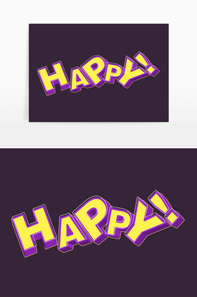字体happy开心艺术字体