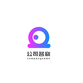 蓝紫趣味o字母娱乐传媒互联网行业logo