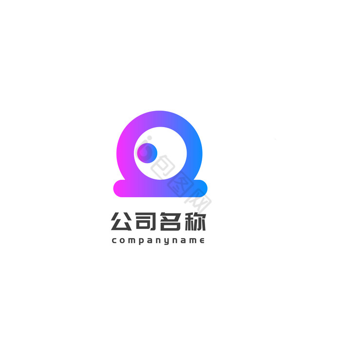 蓝紫趣味o字母娱乐传媒互联网行业logo图片