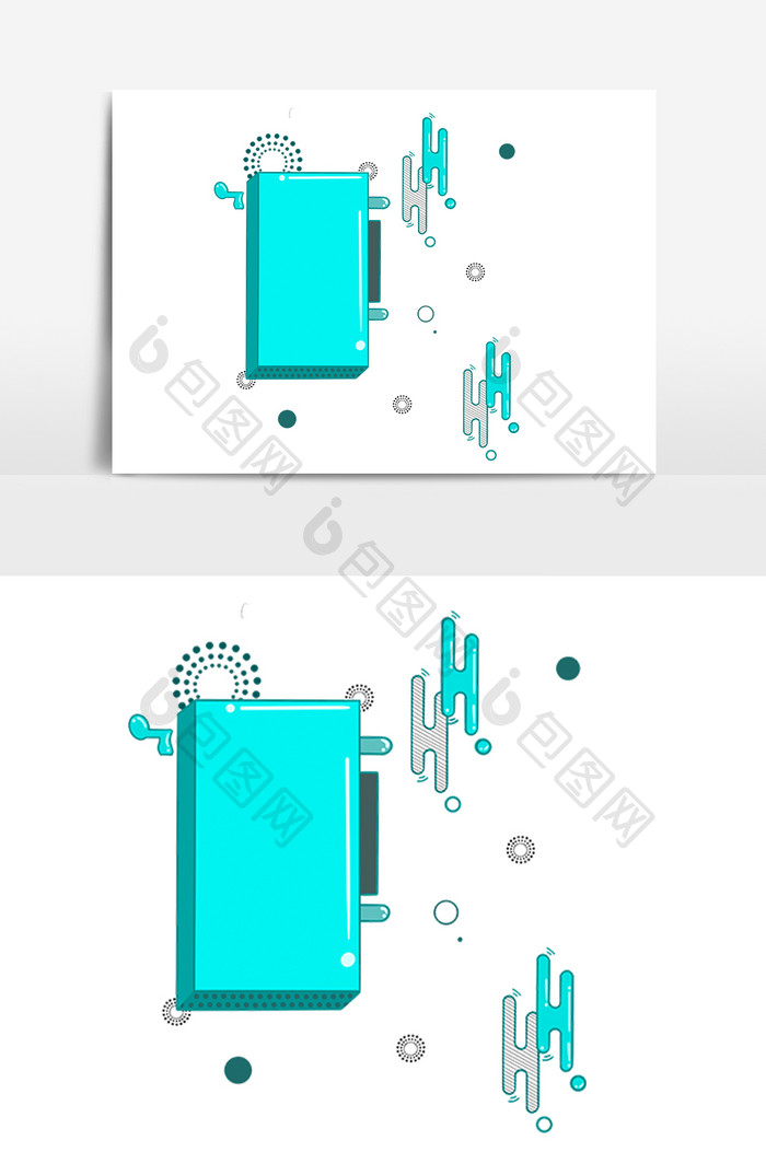 直播带货背景元素孟菲斯装饰插画