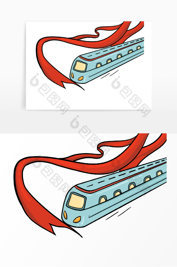 蓝色中国风高速发展高铁元素