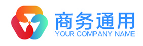 商务通用团结旋转六边形三色logo