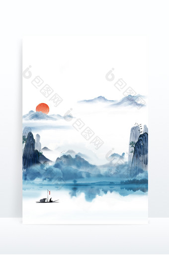 中国风水墨元素背景图片