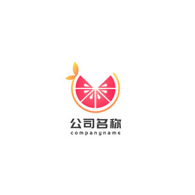 红色简约餐饮行业果蔬饮品行业通用logo