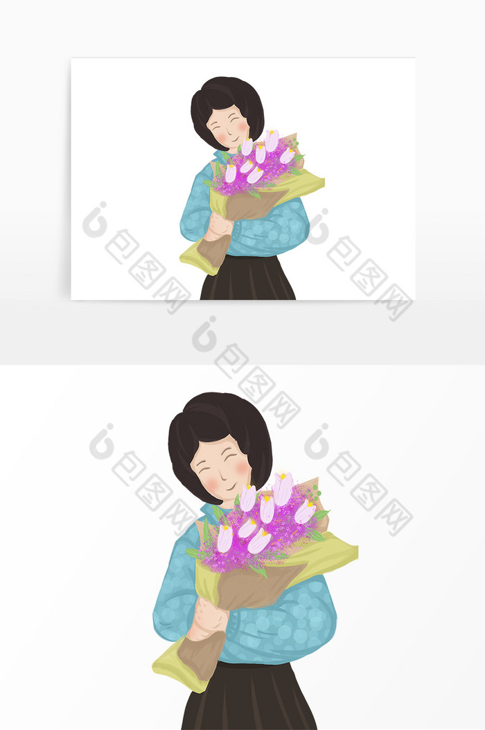 教师节感恩教师赠花形象图片图片