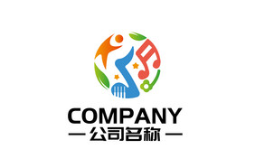 多音符元素组合通用logo