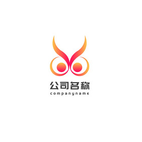 红色简约V字母互联网行业通用logo