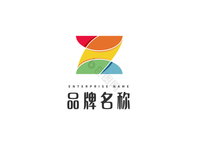 彩色英文字母z半透明logo图片