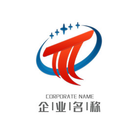 蓝色创意字母T房地产LOGO