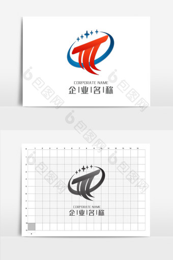 蓝色创意字母T房地产LOGO图片