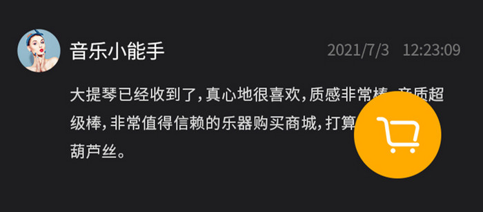 黑色全套乐器商城app整套UI商品详情