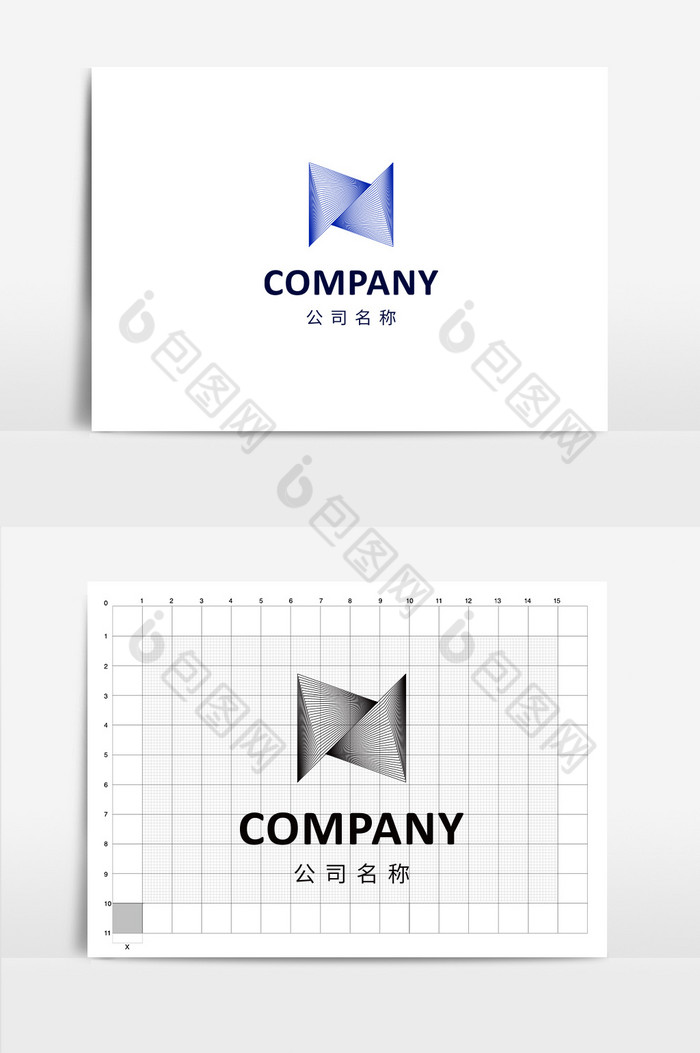 蓝橙字母N图形logo图片图片