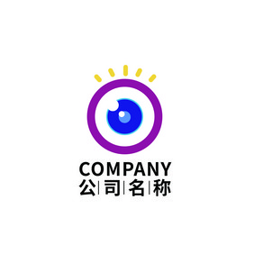 创意高端大气蓝紫色公司logo