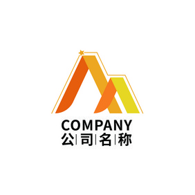 创意橙色字母Mlogo