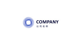 绿黄几何线条字母O型logo