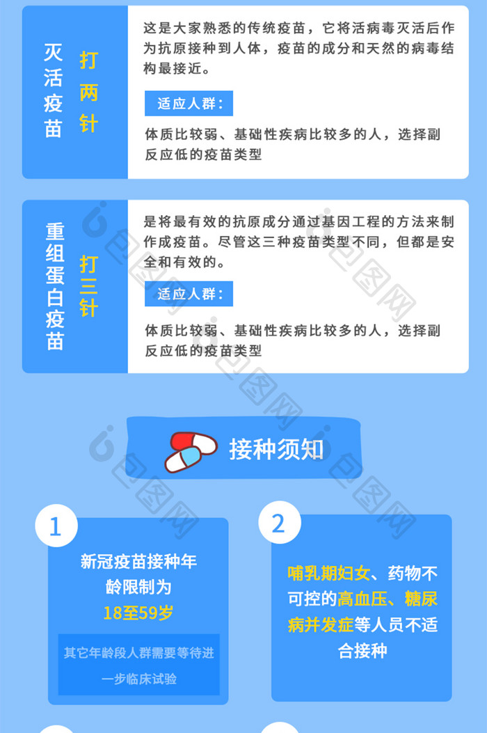 疫情新闻时政疫苗防疫小知识H5长图