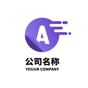 字母A形状纯字母a单字母圆形logo