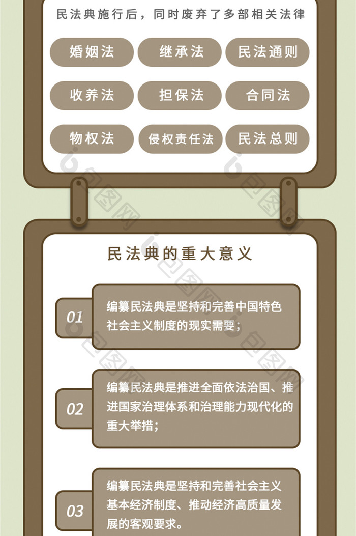 法律讲堂民法典普及介绍H5长图