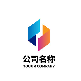 通用型红色波浪商务简约logo