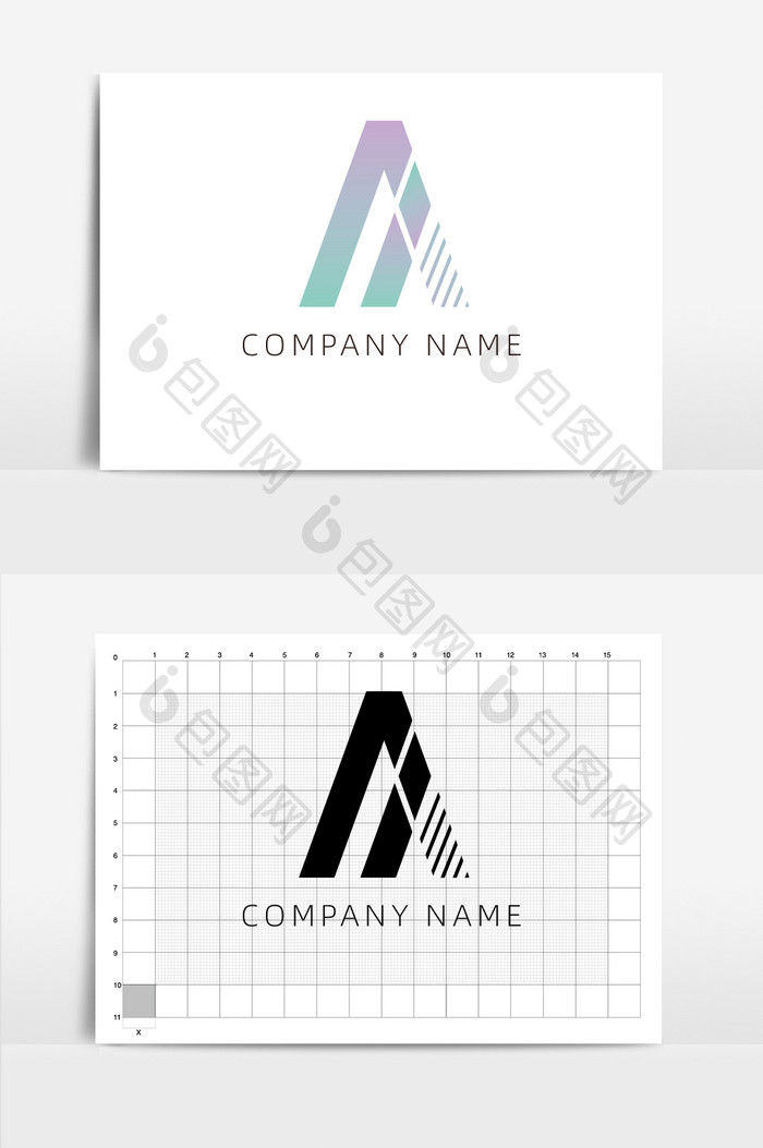科技字母logo 简洁字母Alogo设计