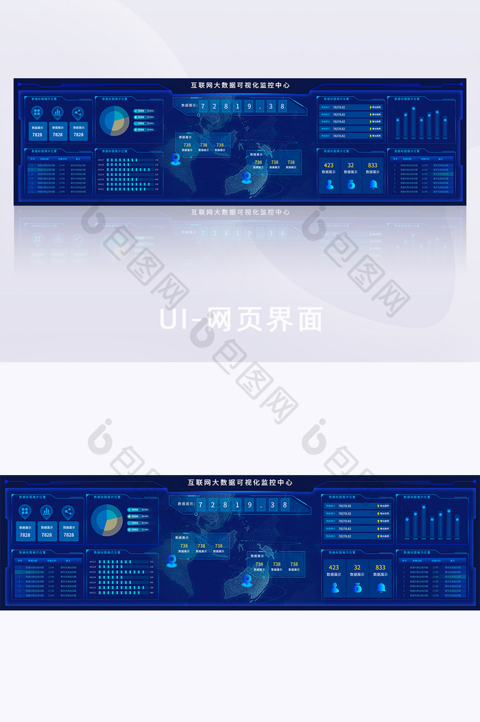 监控中心数据可视化超级大屏设计