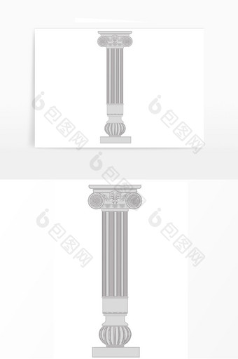 欧式罗马石膏柱素材元素图片