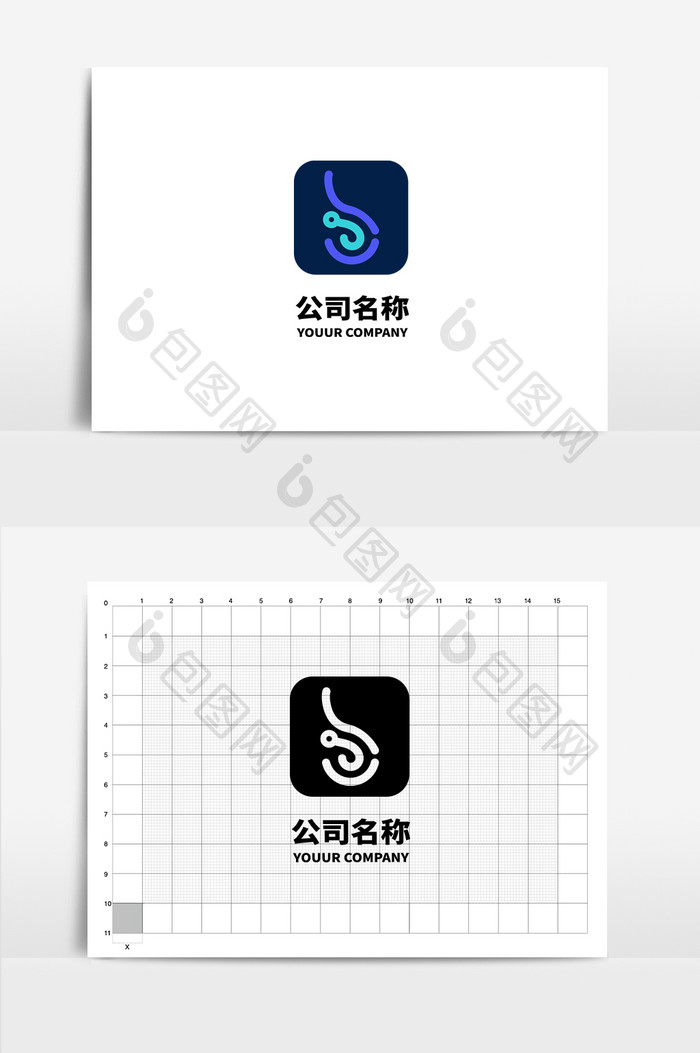 B字母形logo设计