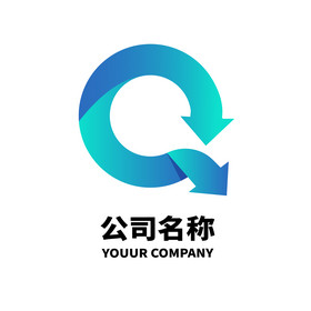 Q字母箭头logo