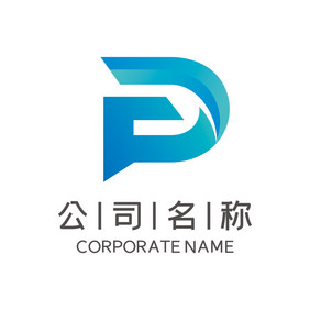 字母P公司企业科技LOGO标志VI芯片