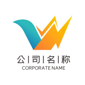 字母V公司企业教育LOGO标志VI科技