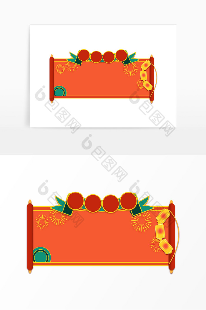 新年春节边框灯笼图片图片
