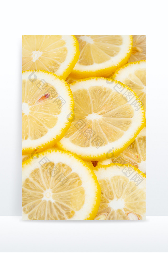柠檬片水果美食背景