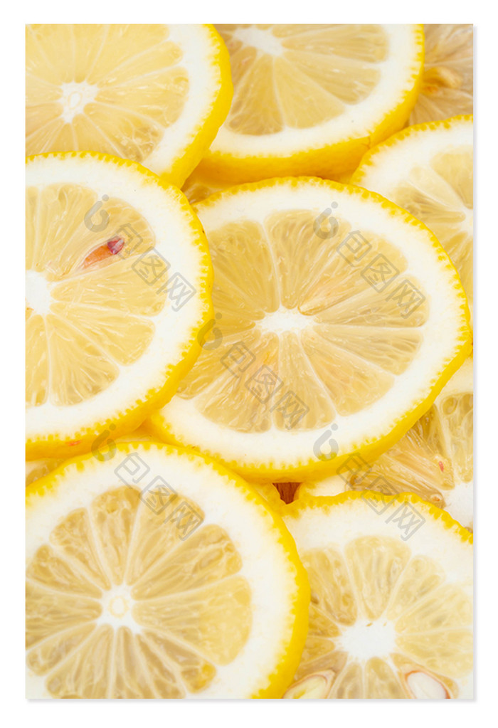 柠檬片水果美食背景