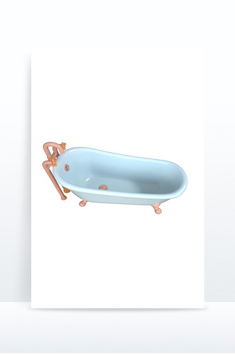 家居室内浴缸3D小元素C4D模型图片