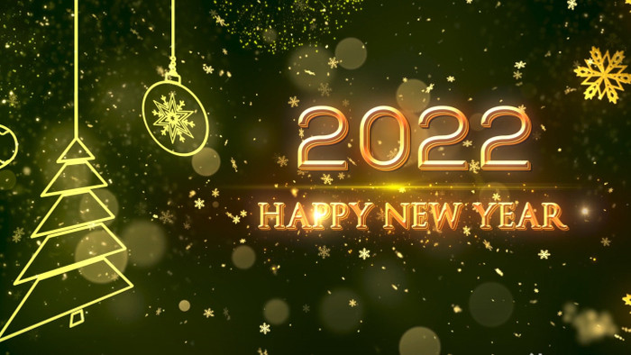 2022新年庆祝节日问候祝福背景视频素材