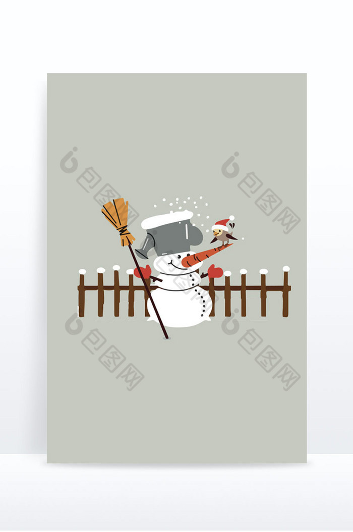 雪人形象插画雪人图片图片