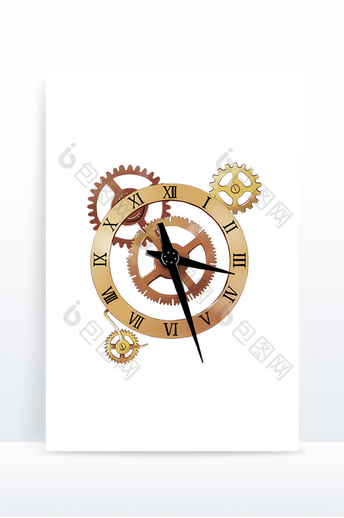 齿轮钟表时钟机械钟表图片图片