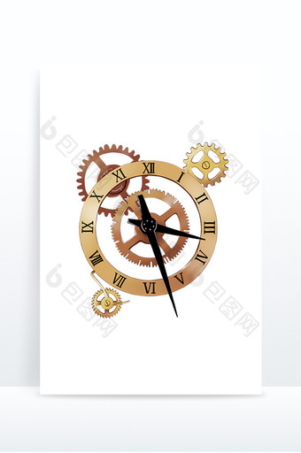齿轮钟表时钟机械钟表图片