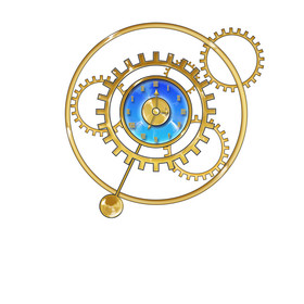 机械齿轮钟表时钟图片