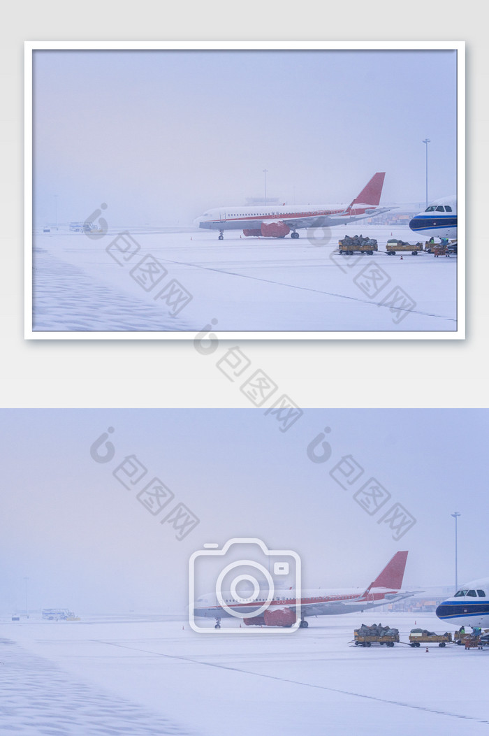 新疆暴风雪机场作业图片图片