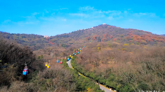 自然风景南京珍珠泉风景区秋景4K航拍