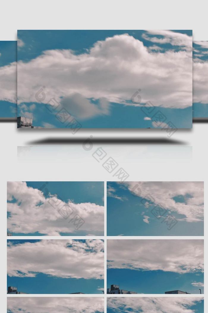 风景夏日天空蓝天白云延时摄影视频素材
