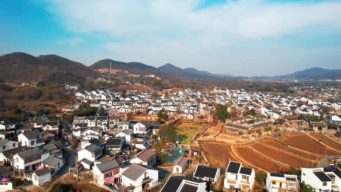 大气南京江宁佘村民宿群4k航拍